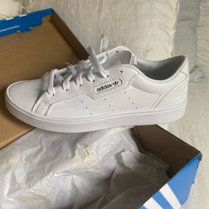 Adidas white sneakers